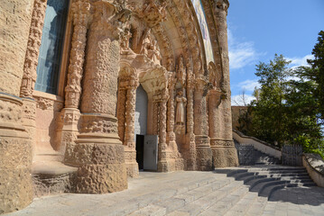 Tibidabo- Roman Catholic church and minor basilica on a hill overlooking Barcelona
