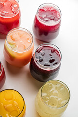 summer lemonades on the table