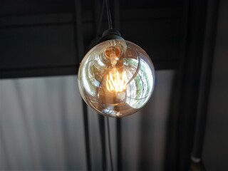 light bulb on the ceiling