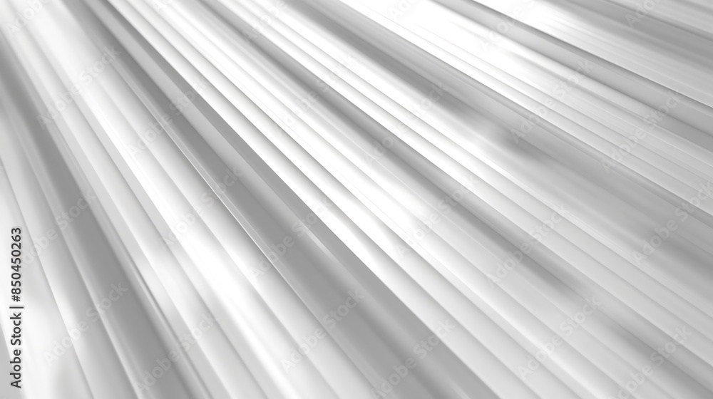 Poster Elegant light grey white seamless looped background Diagonal white stripes animation Digital minimal geometric 3d BG Technology metallic line Premium luxury design template Animated so : Generative AI