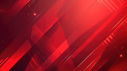 Modern red abstract background. Minimal. Gradient. Banner with geometric shapes lines stripes and triangles. Design. Bright. For business, corporate. Futuristic.