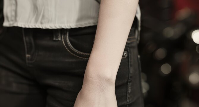 female hand with clean skin for a tattoo mock up template