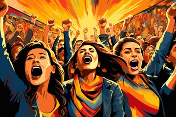 Obraz premium The roaring fans of Ecuador - Generative AI