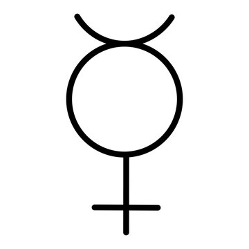 Non binary transgender icon. Isolated on white background. Vector illustration
