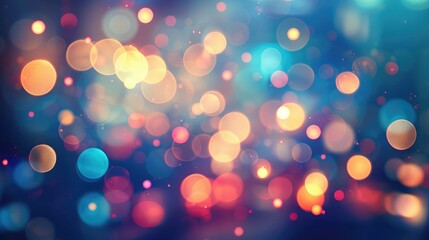 Obraz premium Blurred lights with bokeh effect on vintage background Digital artwork