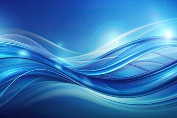 Abstract blue background with flowing wavy shapes, blue, abstract, background, waves, flowing, design, artistic, texture, pattern