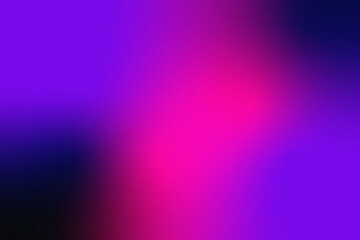 Color gradient grainy background, pink toned dark blue illuminated spots on urple, noise texture...
