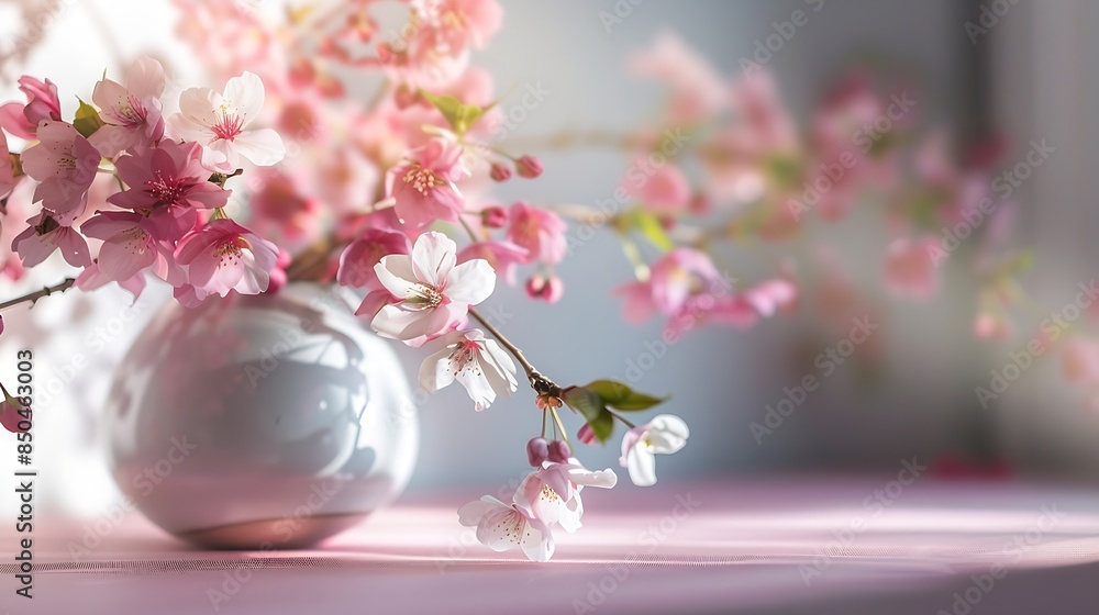 Poster table background and spring time : generative ai