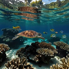 Obraz premium turtle beach landscape