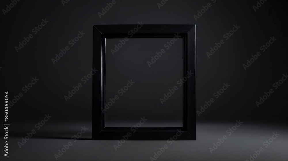 Poster isolated black picture frame : generative ai