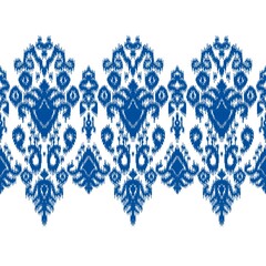 Blue and White Abstract Floral Pattern