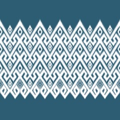Blue and White Zigzag Pattern