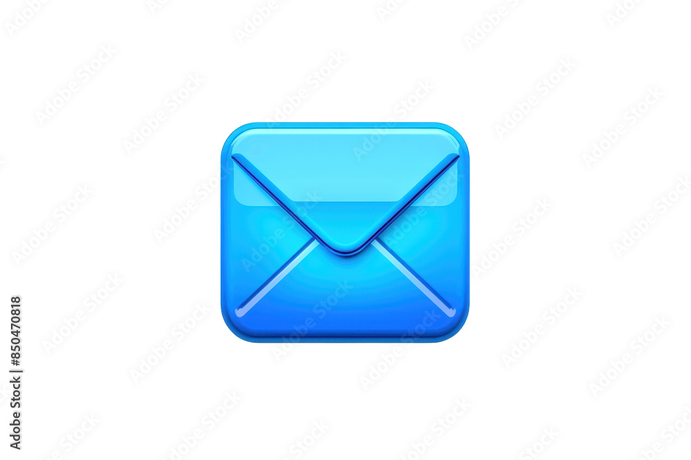 Poster high-resolution image of a blue email icon. perfect for web design, applications, and communication-