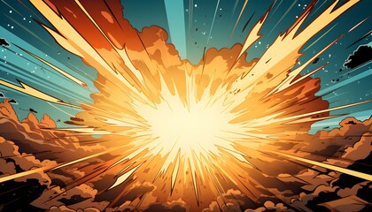 comic background featuring a thunder flash, Comic abstract pop art background featuring a thunder, comic background featuring a thunder flash