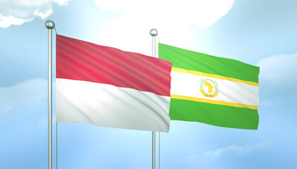Indonesia and African Union Flag Together A Concept of Relations
