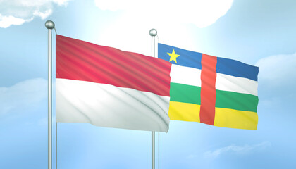 Indonesia and Central African Flag Together A Concept of Relations