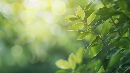 Nature of green leaf in garden at summer Natural green leaves plants using as spring background cover page greenery environment ecology wallpaper : Generative AI