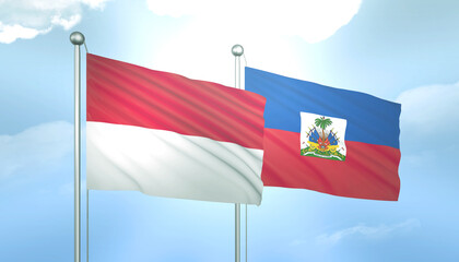 Indonesia and Hait Flag Together A Concept of Relations