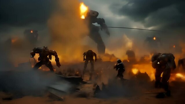 A fantastic robot battle