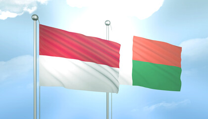 Indonesia and Madagascar Flag Together A Concept of Relations