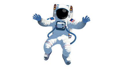 Astronaut isolated, PNG format, Spaceman, Spacewalk, astronaut during space walk, Hand drawn astronaut in spacesuit fling in the space, cosmonaut in universe © Watthana Tirahimonch