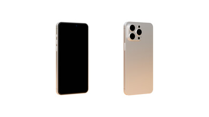 Naklejka premium Title: Mobile phone illustration digital device for mockup on isolated background. Smart phone mock up concept on isolated background.