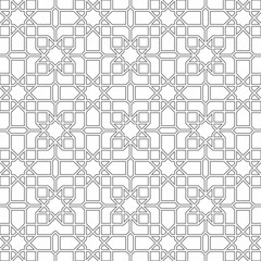 Seamless geometric pattern with traditional arabic lines. Versatile design for various creative projects, suitable for Islamic decorative arts, tiles, textiles, backdrops, wall decorations, etc.
