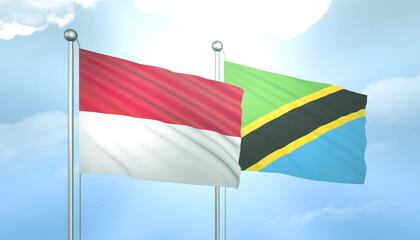 Indonesia and Tanzania Flag Together A Concept of Relations