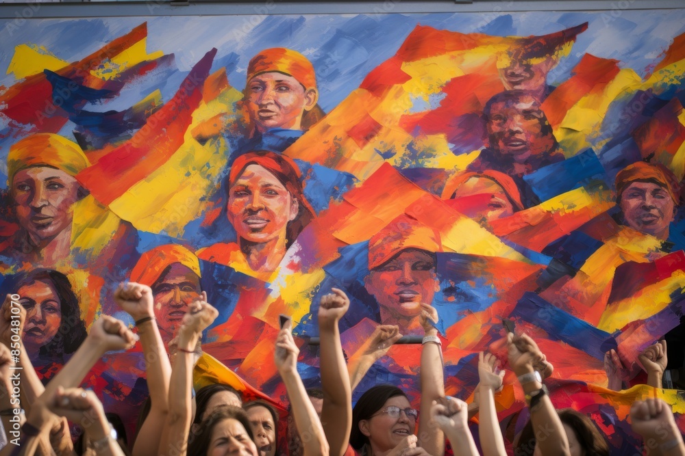 Poster The roaring fans of Venezuela - Generative AI