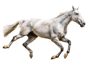 Fototapeta premium Running Horse on transparent or white background