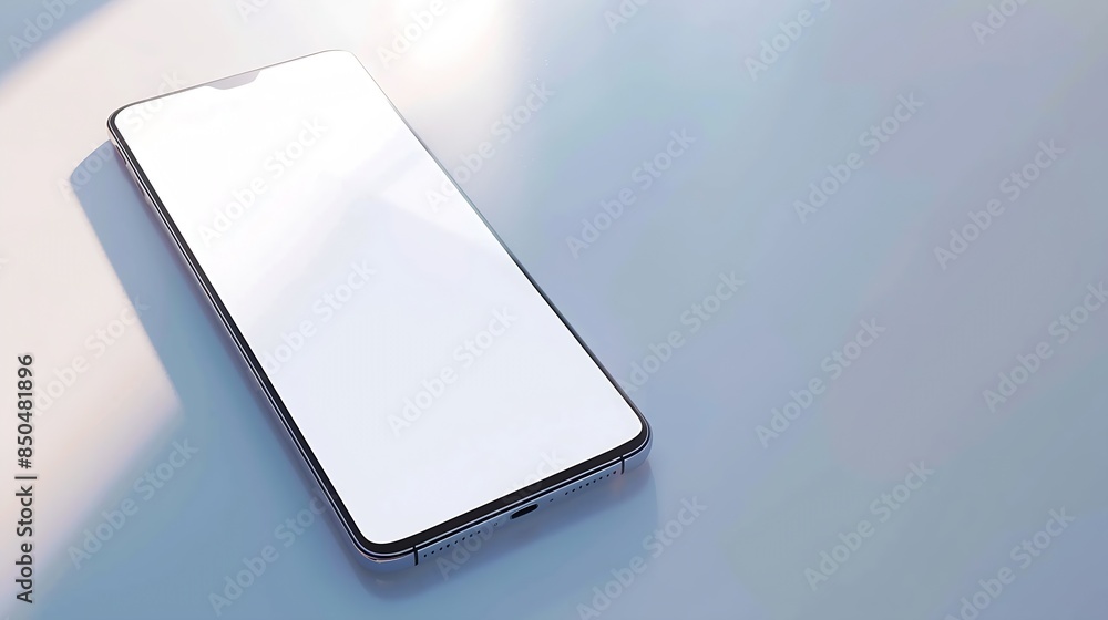 Aufkleber smartphone with a blank screen on a white background smartphone mockup closeup isolated on white bac