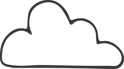 Cloud icon. Hand drawn, doodle style. Vector picture.
