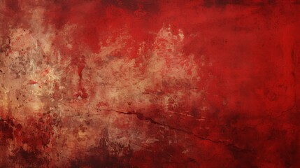 Obraz premium The image showcases a richly textured surface with a predominant red hue and dark accents, suggesting decay