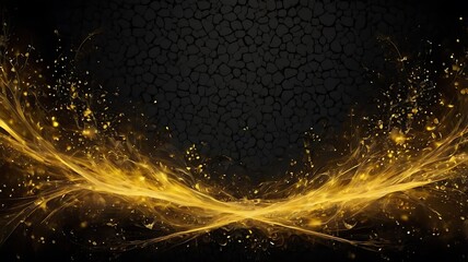 Golden and black abstract background illustration in luxury 3d style