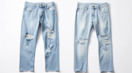 blue jeans isolated on white
