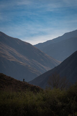 mountains in the morning