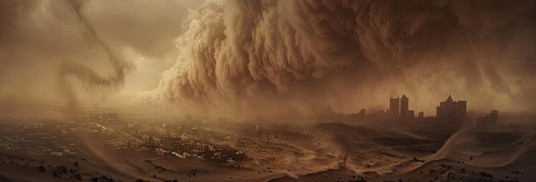 Massive Sandstorm Over City