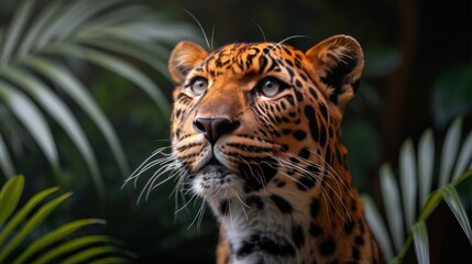 Obraz premium Portrait of a leopard in the jungle