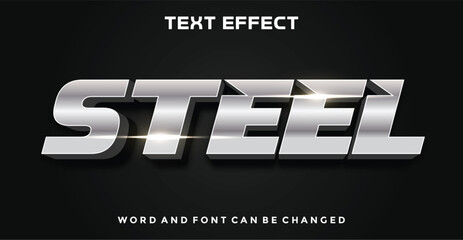 Obraz premium Steel editable text effect