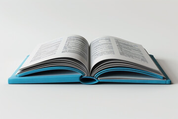 Obraz premium Mockup of the open book on a light grey background