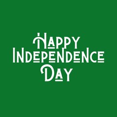 Happy Independence Day Typography Text Art Design, Pakistan Independence Day, 14th August.