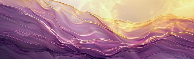 Obraz premium Abstract Purple And Orange Fabric Waves