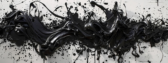 Dynamic Black Paint Splashes, Abstract Black Ink Splashes, Bold Black Paint Splatter Art, Creative Black Paint Droplets, Dramatic Black Ink Blot Designs