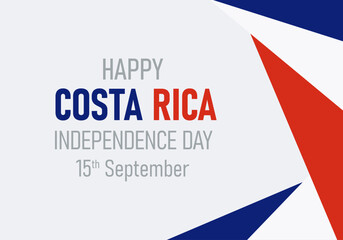 Happy Costa Rica Independence Day. Design banner, poster. Costa Rica National Day poster and concept design. Vector illustration. EPS 10