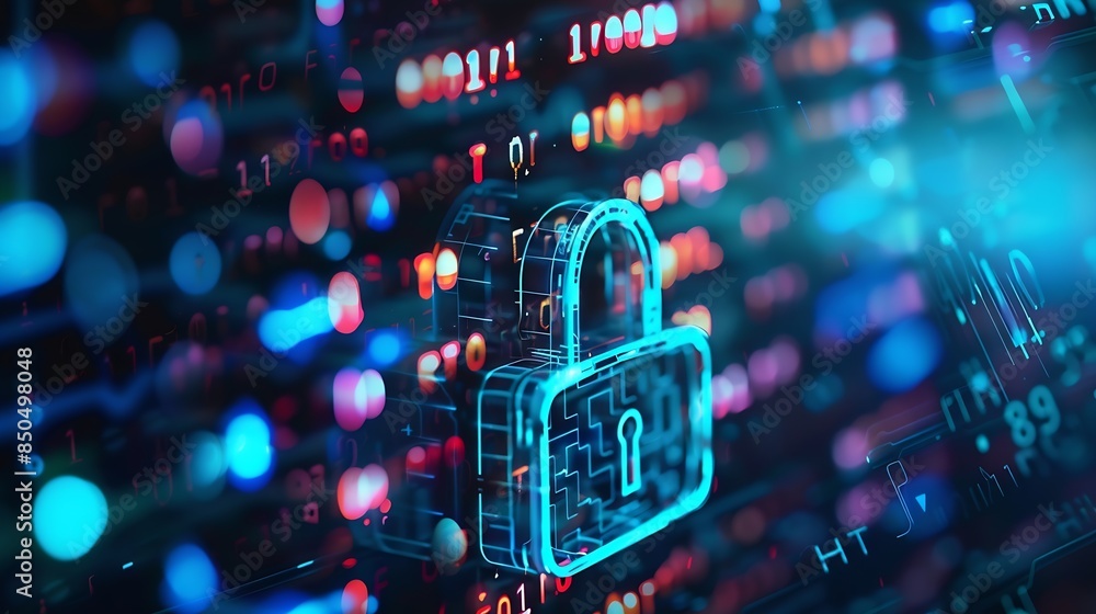 Poster Cyber Security Data Protection Information from system hacked warning alert cyber attack on computer network Virus Spyware Malware Maliciou software Cybercrime Compromised information  : Generative AI