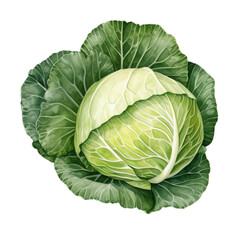 Fresh green cabbage with crisp leaves in close-up. Perfect for healthy eating and cooking inspirations.