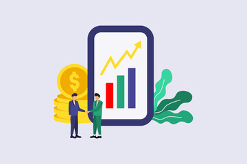 financial and business growth flat design