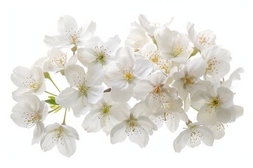 flower Photography, Cherry blossoms Shogetsu, Close up view, Isolated on white Background