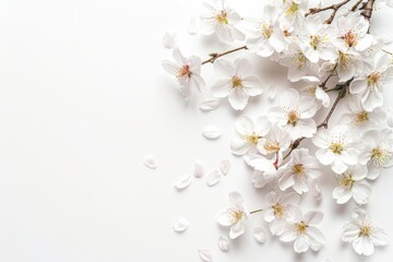 flower Photography, Shidare Zakura, Isolated on white Background
