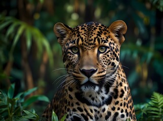 persian leopard in the forest

